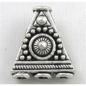 Tibetan silver charm spacer bead, non-nickel, approx 14x16mm [NN10169]