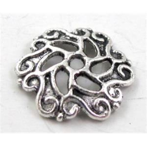 Bead-Caps, Tibetan Silver Non-Nickel, 14mm dia [NN10206]