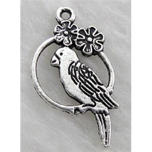 Tibetan Silver bird pendant non-nickel, 16x28mm [NN10253]