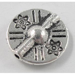 Tibetan Silver Spacer Non-Nickel, 13mm dia, 2.5mm thick [NN10255]