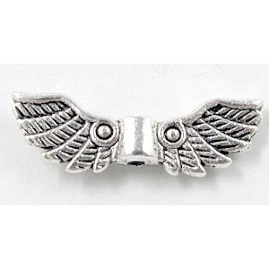 Tibetan Silver Angel wings Non-Nickel, 22mm wide [NN10265]