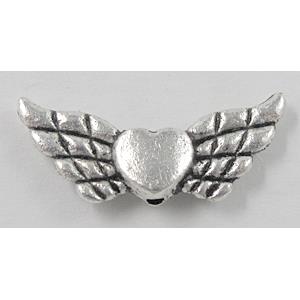 Tibetan Silver Angel wing beads Non-Nickel, 22mm wide [NN10266]
