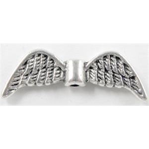 Tibetan Silver praying angel wings Non-Nickel, 21mm wide [NN10272]
