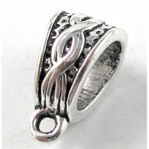 Tibetan Silver Hanger Non-Nickel, 9x8mm, 6x8mm [NN10309]