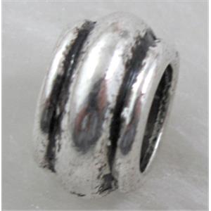 bead, Tibetan Silver Spacer Non-Nickel, 12mm dia,7mm thin, hole:7mm [NN10319]