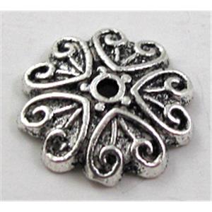 Tibetan Silver Caps Non-Nickel, 12mm dia [NN10359]