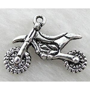 motorbike charms, Tibetan Silver pendant non-nickel, 21x18mm [NN10392]