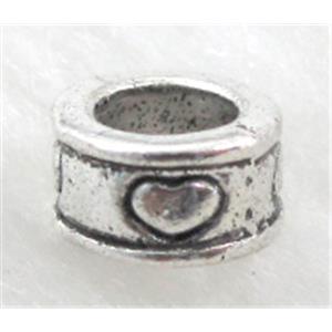 bead, Tibetan Silver Spacer Non-Nickel, 8mm dia, hole:5mm [NN10451]