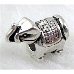elephant, Tibetan Silver Spacer Non-Nickel, 16x11mm, hole:5mm [NN10480]