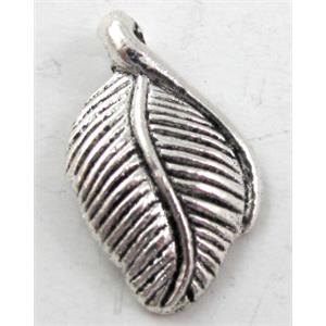 leaf, Tibetan Silver pendant non-nickel, 11x16mm [NN10488]