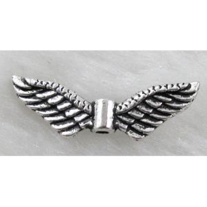 Tibetan Silver Angel wing beads non-nickel, 24x7mm [NN10544]