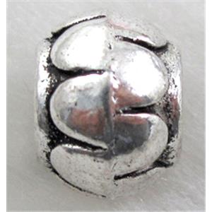 bead, Tibetan Silver Spacer Non-Nickel, 11.5mm dia, 8.5mm thin, hole:5mm [NN10586]