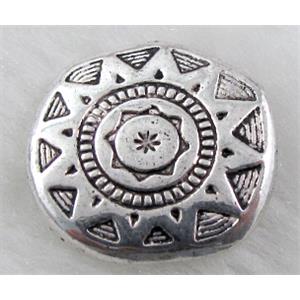 Tibetan Silver Spacers Non-Nickel, 18mm dia, 4mm thin [NN10610]