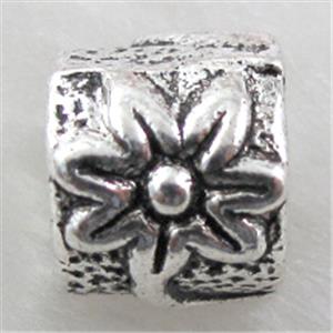 bead, Tibetan Silver Spacer Non-Nickel, 10mm dia, 8mm thin, hole:5mm [NN10620]