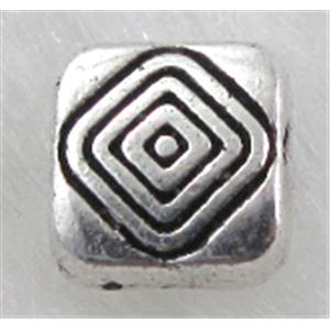 Tibetan Silver Spacers Non-Nickel, 6x6mm,3mm thin [NN10698]