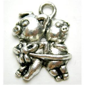 Tibetan Silver pig Non-Nickel, 15x22mm [NN1072]