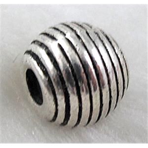Tibetan Silver round Spacers Non-Nickel, 9mm dia, hole:3mm [NN10758]