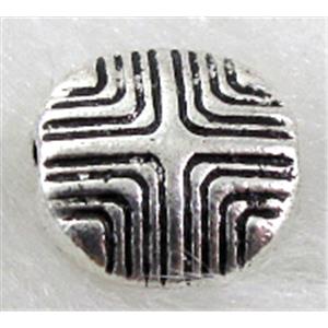 Tibetan Silver Spacers Non-Nickel, 8.2mm dia, 3mm thin [NN10791]