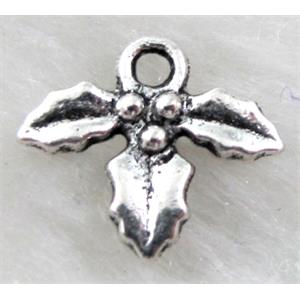 leaf clover, Tibetan Silver pendant non-nickel, 15x13mm [NN10826]