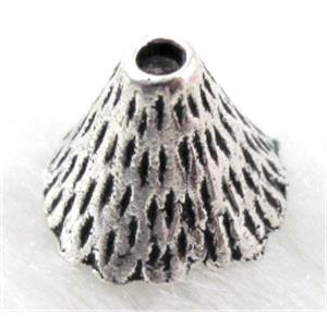 Tibetan Silver Caps Non-Nickel, 12mm dia, high:9.5mm [NN10844]