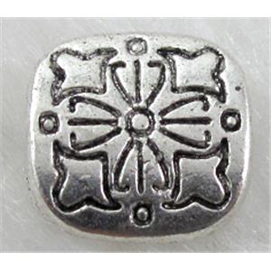 Tibetan Silver Spacers Non-Nickel, 10x10mm, 3mm thin [NN10885]