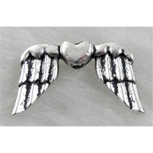 Tibetan Silver Angel wing non-nickel, 20x11mm [NN10899]