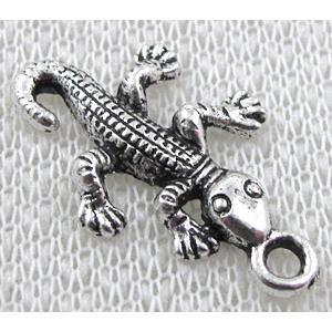 Tibetan Silver Gecko Charm Non-Nickel, 15x25mm [NN10906]