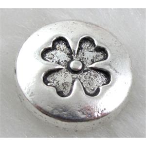 Tibetan Silver Spacers Non-Nickel, 14mm dia, 5mm thin [NN11006]