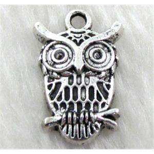 Owl, Tibetan Silver bird pendant Non-Nickel, 15x22mm [NN11025]