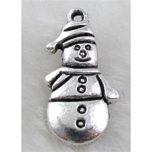 snowman, Tibetan Silver pendant non-nickel, 12x25mm [NN11042]