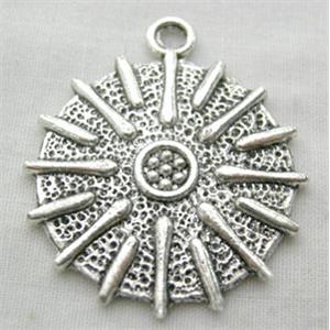 Tibetan Silver Charms Pendant Non-Nickel, 25mm dia [NN1127]