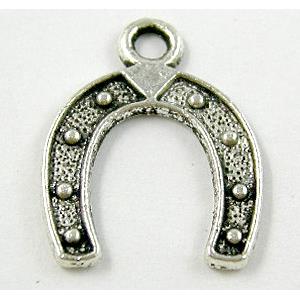 Tibetan Silver wish bone pendant Non-Nickel, 17x22mm [NN1141]