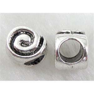 Tibetan Silver Spacer Non-Nickel, 8mm dia, hole:5mm [NN1173]
