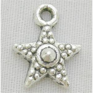 Tibetan Silver Pendants Non-Nickel, 10mm diameter, 12.3mm hight [NN123]