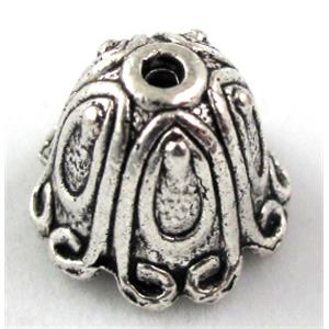 Tibetan Silver BeadCaps Non-Nickel, 14mm dia, 11mm high [NN12612]