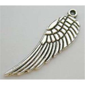 Tibetan Silver Angel Wings pendants, 9.5x30mm [NN1262]
