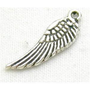 Tibetan Silver Angel Wing pendants, 5.2x16.5mm [NN1263]