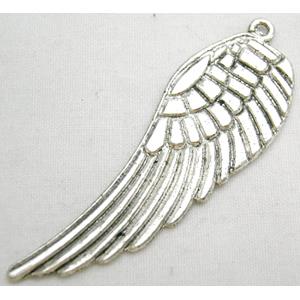 Tibetan Silver angel wings pendants, 16x50mm [NN1279]