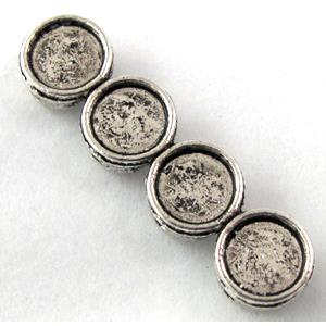 cameo tray, tibetan silver Non-Nickel, 7mm dia, 34mm length [NN12965]