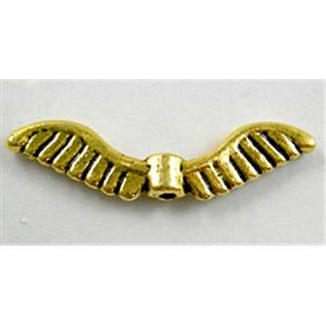 Antique Gold Tibetan Silver Angel Wing Charms Non-Nickel, 6.5x26mm [NN1332GP]