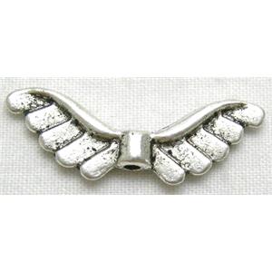 Tibetan Silver Angel Wings beads, 8.5x24mm [NN1334]