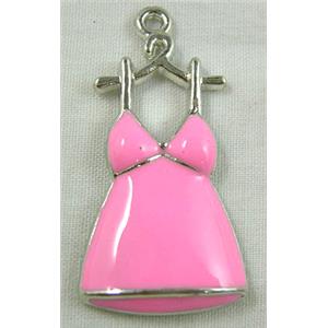 Tibetan Silver Skirt Charms Non-Nickel, 17x34mm [NN1337-2]