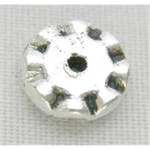 Tibetan Silver Spacer Non-Nickel, 6.5mm diameter [NN1353]