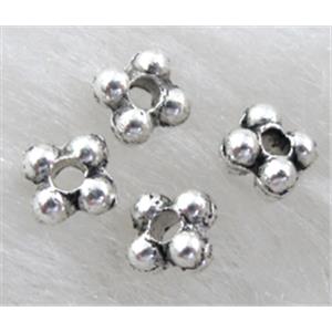 Tibetan Silver Spacers Non-Nickel, 3.5x3.5mm [NN1400]