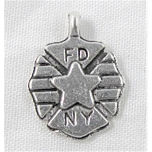 Tibetan Silver Charm Non-Nickel, 12x16mm [NN1403]