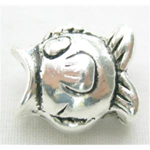 Tibetan Silver Zinc Goldfish Charms Non-Nickel, 12.3x14x10mm [NN1446]