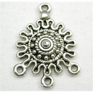 Tibetan Silver Charms Non-Nickel, 18mm diameter [NN145]