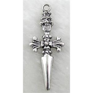 Latin Cross, Tibetan Silver non-nickel, 23x58mm [NN1501]