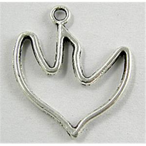 Tibetan Silver pendant Bead Non-Nickel, 18x22mm [NN1510]