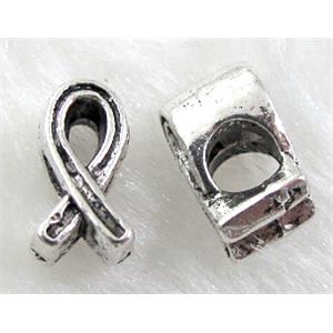 cancer awareness ribbon, Tibetan Silver Non-Nickel, 6x11mm, hole:4mm [NN1547]